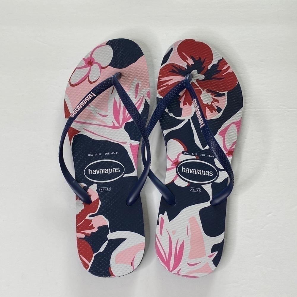 Havaianas Hawaiian flower flip flops brand new Sz 41-42 11/12